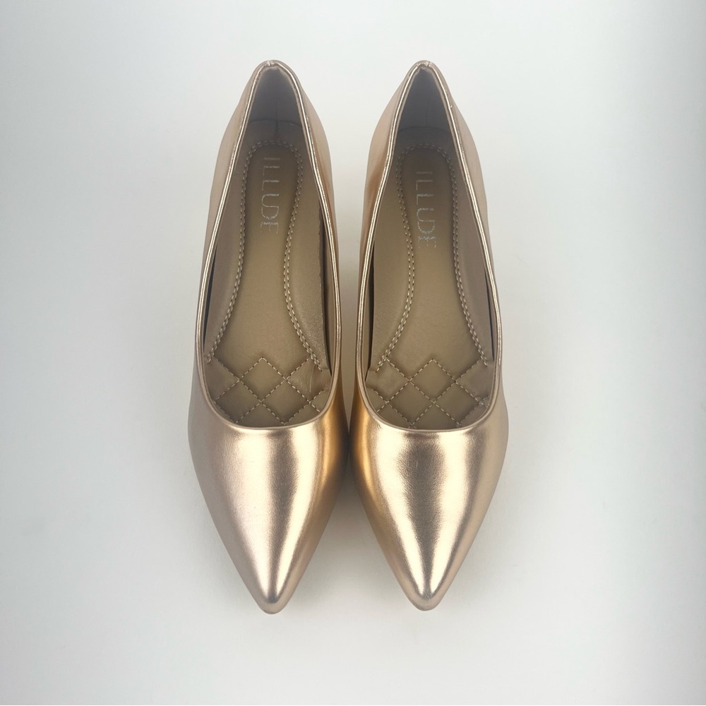 Rose Gold Pointed Toe Stiletto Heels